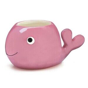 Burton + Burton Pink Whale Planter Plant Pot Babys Room Decoration 7.5 in Girl